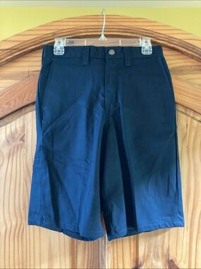 Men’s Dickies Twill Work navy blue flat front long shorts size 28 - NWT